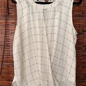 41 Hawthorn Cream Wrap Blouse with Mandarin Collar